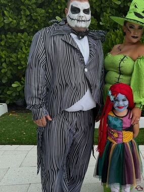 Jack Skellington Black & White Striped Costume - Classic Halloween Outfit